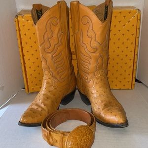 Ostrich man boots size 10